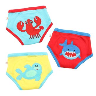 Zoochini Training Pant 3 Pack, Ocean Pals