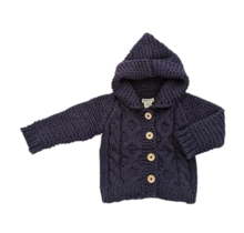 Indigo Hooded Coat Sweater