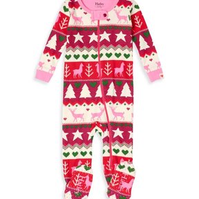 Holiday Fair Isle Organic Footed Coverall