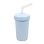 Ice Blue Straw Cup with Lid & Straw