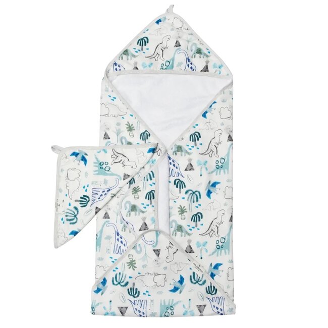 Loulou Lollipop Dinosaurs Hooded Towel Set