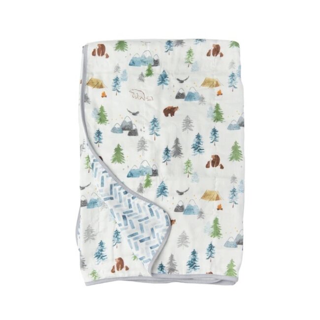 Loulou Lollipop Adventure Begins Muslin Quilt Blanket