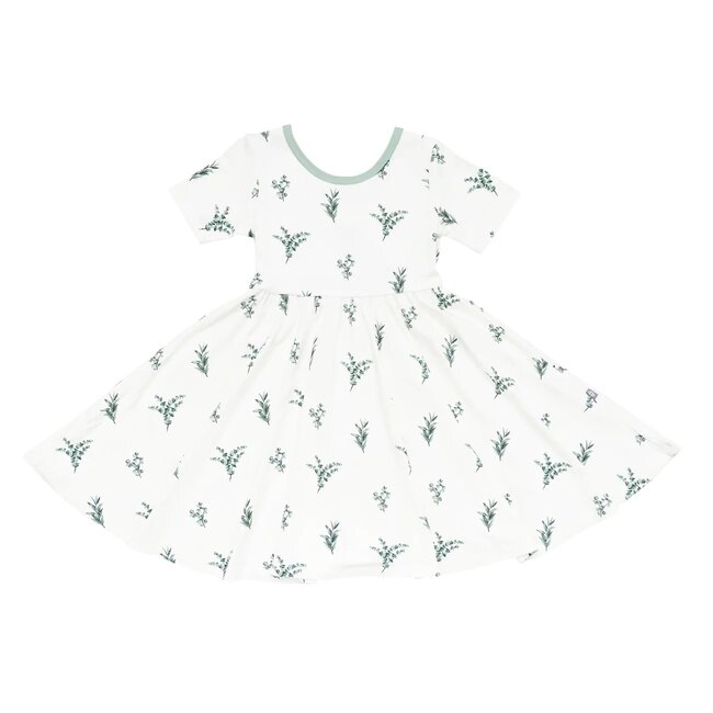 Kyte Baby Eucalyptus Short Sleeve Twirl Dress