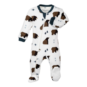 Little Grizzle Footed Babysuit