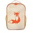SoYoung Orange Fox Raw Linen Gradeschool Backpack