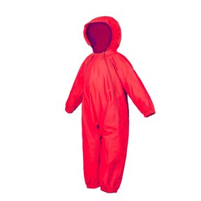 Red Splashy Breathable Nylon Rain Suit