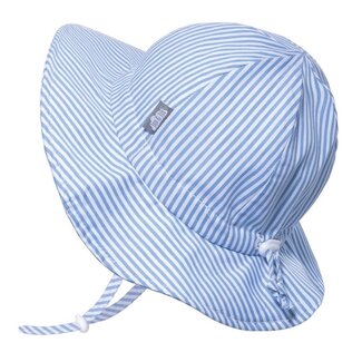 Jan and Jul Blue Stripes Cotton Floppy Sun Hat