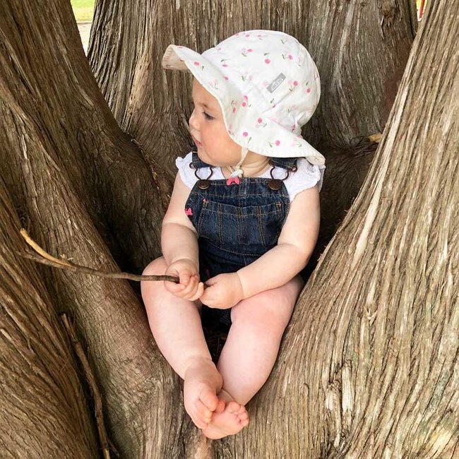 Jan and Jul Cherries Cotton Floppy Sun Hat