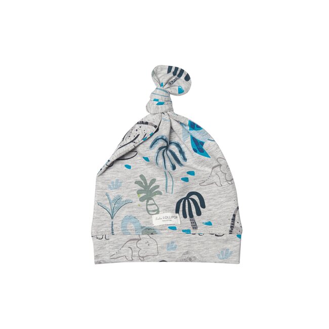 Loulou Lollipop Dinosaurs Top Knot Beanie in TENCEL