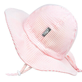 Pink Stripes Cotton Floppy Sun Hat