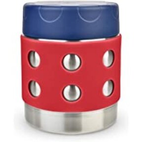 Red Dots Stainless Steel Thermal Food Container, 235ml