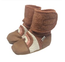Clay Embroidered Nooks Booties