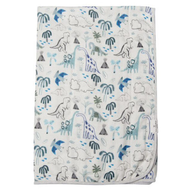 Loulou Lollipop Dinosaurs Muslin Quilt Blanket