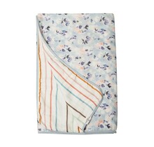 Ink Floral Muslin Quilt Blanket