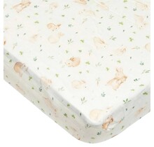 Bunny Meadow Fitted Crib Sheet