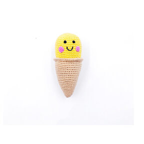 Friendly Vanilla Ice Cream Rattle, Pebble