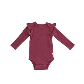 Sugar Plum Waffle Long Sleeve Bodysuit