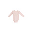 Loulou Lollipop Blush Pink Waffle Long Sleeve Bodysuit