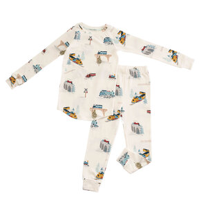 All Aboard 2-Piece Pajama Set in TENCEL