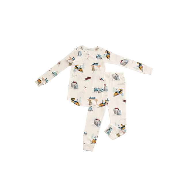 Loulou Lollipop All Aboard 2-Piece Pajama Set in TENCEL