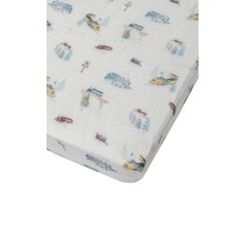 All Aboard Fitted Crib Sheet