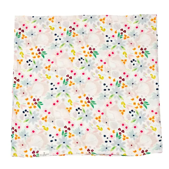 Loulou Lollipop Shell Floral Muslin Swaddle