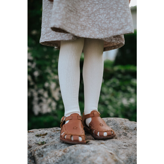 Cream Cable Knit Tights