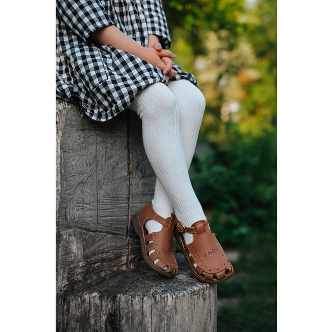 Cream Cable Knit Tights