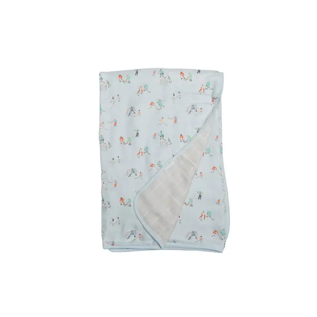 Loulou Lollipop Ice Hockey Muslin Quilt Blanket