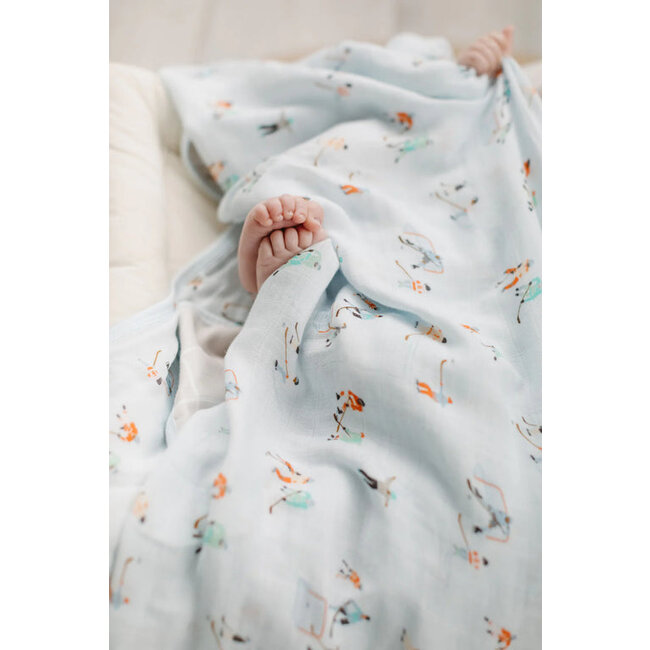Loulou Lollipop Ice Hockey Muslin Quilt Blanket