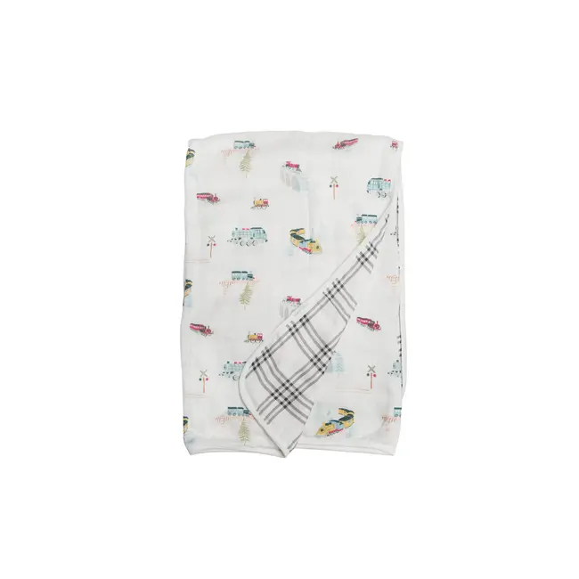 Loulou Lollipop All Aboard Muslin Quilt Blanket