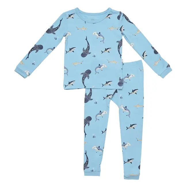 Kyte Baby Stream Shark 2 Piece Bamboo Pajama Set
