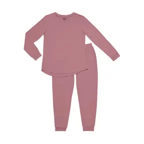 Dusty Rose Women's Bamboo Jogger Pajama Set