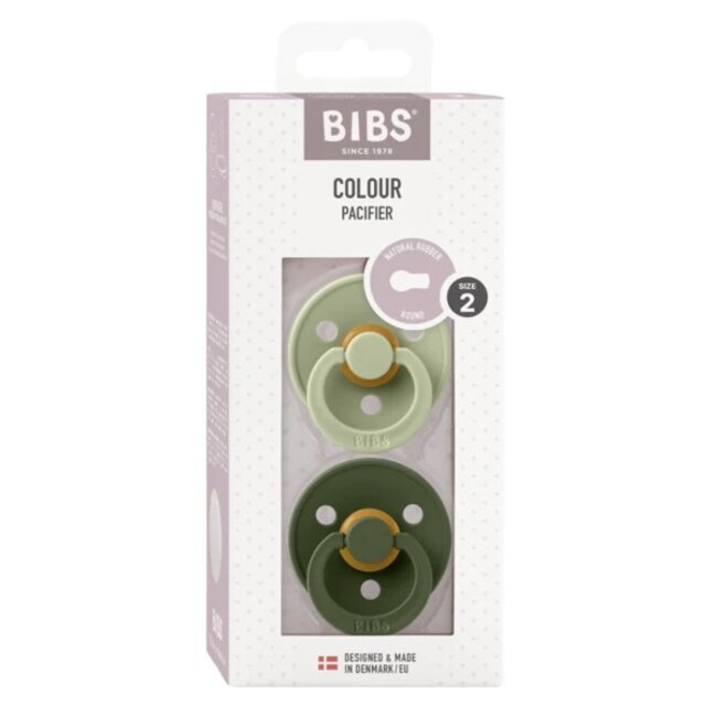 BIBS Sage/Hunter Green BIBS Pacifier 2pk