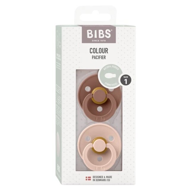 BIBS Woodchuck/Blush BIBS Pacifier 2pk