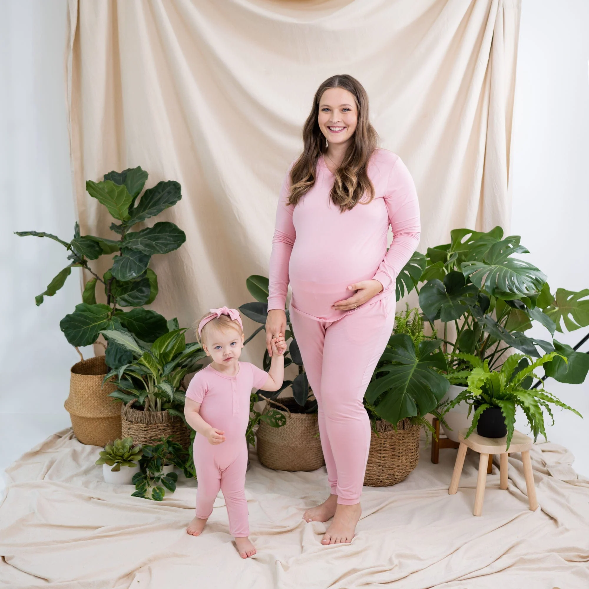 Kyte Baby Dusty Rose Women's Bamboo Jogger Pajama Set