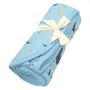 Stream Shark Bamboo Swaddle Blanket