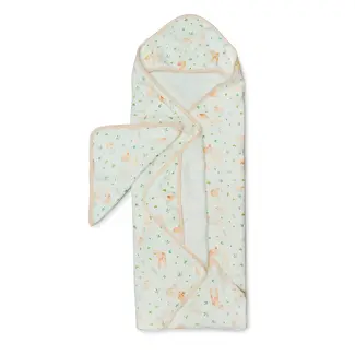 Loulou Lollipop Bunny Meadow Hooded Towel Set