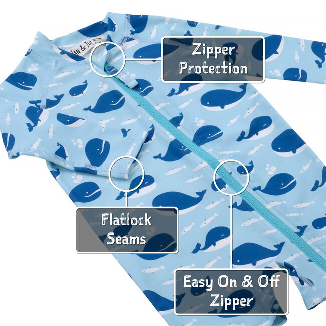 Jan and Jul Blue Whale | 1-pc UV Jumpsuit