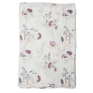 Loulou Lollipop Hedgehogs Muslin Swaddle