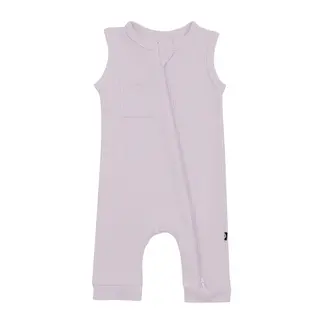Kyte Baby Wisteria Ribbed Zippered Sleeveless Romper