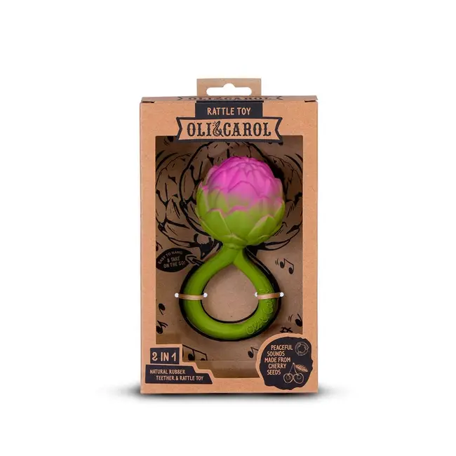 Oli & Carol Artichoke Rattle Toy