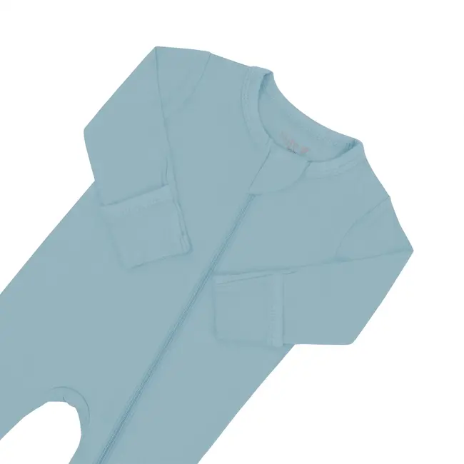 Kyte Baby Dusty Blue Bamboo Zippered Footie