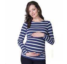 Nursing Top EMMA, Navy Stripe