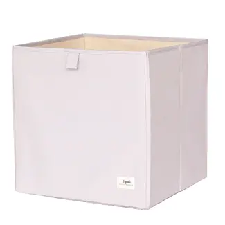 3 Sprouts Light Grey Recycled Fabric Storage Cube
