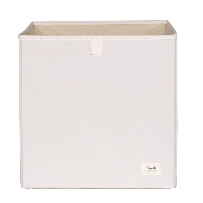 3 Sprouts Cream Recycled Fabric Storage Cube