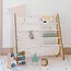 3 Sprouts Cream Terrazzo Recycled Fabric Kids Book Rack