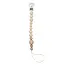 Loulou Lollipop Wheat Beige Colour Block Pacifier Clip