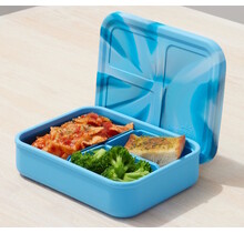 Blue Whale Large Platinum Silicone Bento Box