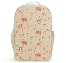 Forest Friends Raw Linen Gradeschool Backpack